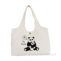 Custom Print Rectangle Printed Tote Bags Cute panda tote bag shoulder handbag tote bags Manufactory